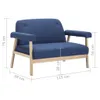 Design 2-Sitzer-Sofa Stoff Blau, Schlafsofas 2024 Neu Produktbild-Vorschau 8
