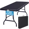 CASARIA® Gartentisch klappbar Polyrattan Campingtisch Produktbild-Vorschau 1