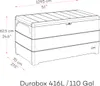 DURAMAX Durabox Cassetta di plastica per giardino 416 l, Anteprima dell’immagine prodotto 16