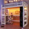 Hochbett 90x200cm mit Schreibtisch, Kreidetafel & Produktbild-Vorschau 4