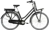 A studio shot of a gray electric bicycle against a white background. Voir les images du produit