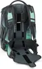 The back view of a satch backpack with its adjustable straps and padded back support system. Produktbild-Vorschau