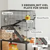PawHut Hamsterkäfig mit Rollen 3 Etagen Nagerkäfig Produktbild-Vorschau 9