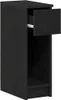 A black wooden nightstand with an open drawer. Podgląd zdjęcia produktu