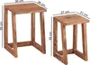 lot de 2 tables d'appoint en bois massif design Sheesham Voir les images du produit 2