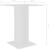 vidaXL Stolik bistro biały 60x60x75 cm materiał Podgląd zdjęcia produktu 11