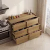 Kommode mit 6 Schubladen 115x48x78cm Holz Eichenfarbe für Produktbild-Vorschau 4