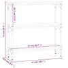 vidaXL Tavolino da salotto nero 75x22,5x75 cm in materiale Anteprima dell’immagine prodotto 7