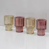 4er Set Kerzenständer Glas Rot Grün Stabkerzen Produktbild-Vorschau 3