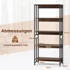 A product image showing a bookshelf with dimensions and weight capacity information. Podgląd zdjęcia produktu