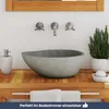 DELUKE® Naturstein Waschbecken oval - Flussstein | Produktbild-Vorschau 6