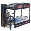 Hochbett 90x200 cm mit LED-Beleuchtung & Treppe, Etagenbett Produktbild-Vorschau 11