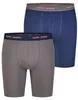 Happy Shorts Herren Langer Boxer Jersey 2-Pack grey-navy - Produktbild-Vorschau 5