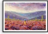 Gerahmtes Poster - Schwarzer Rahmen - Feld Frau Landschaft Produktbild-Vorschau 1