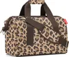 A leopard-print duffel bag is shown against a white background. Náhled obrázku produktu