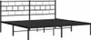 vidaXL Bettgestell mit Kopfteil Metall Schwarz 183x213 cm Produktbild-Vorschau 4