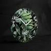 Wanduhr aus Glas Rund fi 30 Cartoon Blätter Quarz Deko Produktbild-Vorschau 4