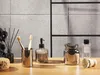 BELIANI 3dílná sada koupelnových doplňků šedá skleněná Náhled obrázku produktu 2