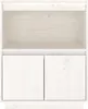 The Living Store Sideboard Weiß 60x34x75 cm Massivholz Produktbild-Vorschau 6