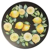 Menton Gartentisch Schwarz mit Zitronenmotiv Ø 55 cm, Höhe Produktbild-Vorschau 4