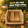 Igelhaus Milo mit abgenommenem Satteldach, Innenraum von oben zugänglich Produktbild-Vorschau