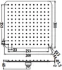 Aloni Regendouchekop, vierkant, koper, geborsteld, 30 x 30 Productafbeelding-voorbeeld 3