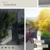 A split image showing outdoor furniture in different weather conditions and highlighting product features. Náhled obrázku produktu
