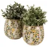 Clayre & Eef Blumentopf Ø 18x17 cm Beige Gelb Keramik Produktbild-Vorschau 3