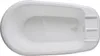 A top-down view of a white baby bathtub. Produktbild-Vorschau