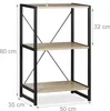 Scaffale da terra Relaxdays, modello Industrial, libreria Anteprima dell’immagine prodotto 4