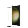 A screen protector is shown in front of a smartphone. Produktbild-Vorschau