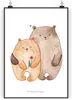 Mr. & Mrs. Panda Bild Bären Liebe DIN A4 - Weiß - Geschenk, Produktbild-Vorschau 1