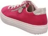 A single pink sneaker with a white sole and silver accents is shown from a side angle against a white background. Voir les images du produit