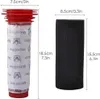 Two vacuum cleaner filters are shown side-by-side with dimensions indicated. Produktbild-Vorschau