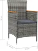 vidaXL Garten-Essstühle 2 Stk. Poly Rattan Grau Produktbild-Vorschau 6