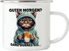 Guten morgen? Ganz dünnes Eis Emaille Tasse Langschläfer Produktbild-Vorschau 1