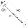 Tellerkopfschrauben 10,0x400 Konstruktionsschrauben Produktbild-Vorschau 5