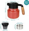 Belle Vous Rote Edelstahl Thermoskanne - Kaffeekanne - Produktbild-Vorschau 2