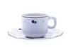 Tasse und Untertasse, Porzellan, blaue Blumen, 200 ml, G. Produktbild-Vorschau 1