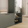Armoire Milo avec miroir, étagères et tringle à vêtements, Voir les images du produit 4