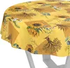 Tischdecke wasserabweisend abwaschbar Gelb Rund 100cm Produktbild-Vorschau 1