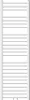 A white radiator with horizontal bars against a white background. Podgląd zdjęcia produktu