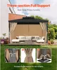 Outdoor Pavillonvorhang mit Sichtschutz - Khaki, Produktbild-Vorschau 6
