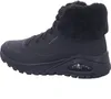 A side view of a black Skechers boot with fur trim. Produktbild-Vorschau