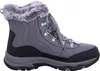 A single gray winter boot with faux fur trim is shown against a white background. Voir les images du produit