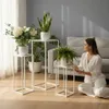 DanDiBo Tabouret pour fleurs Métal Blanc Angulaire Support Voir les images du produit 5
