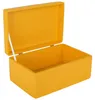 Creative Deco Gele Houten Doos Opbergdoos, 30 x 20 x 14 cm Productafbeelding-voorbeeld 1