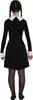 A person wearing a black dress with a white collar and cuffs, styled as a gothic or Halloween costume. Náhled obrázku produktu