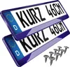 2 Kennzeichenhalter kurz 46 cm Lila Hochglanz lackiert für Produktbild-Vorschau 1
