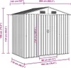vidaXL Zahradní přístřešek antracitová ocel 204 x 132 x 186 Náhled obrázku produktu 7